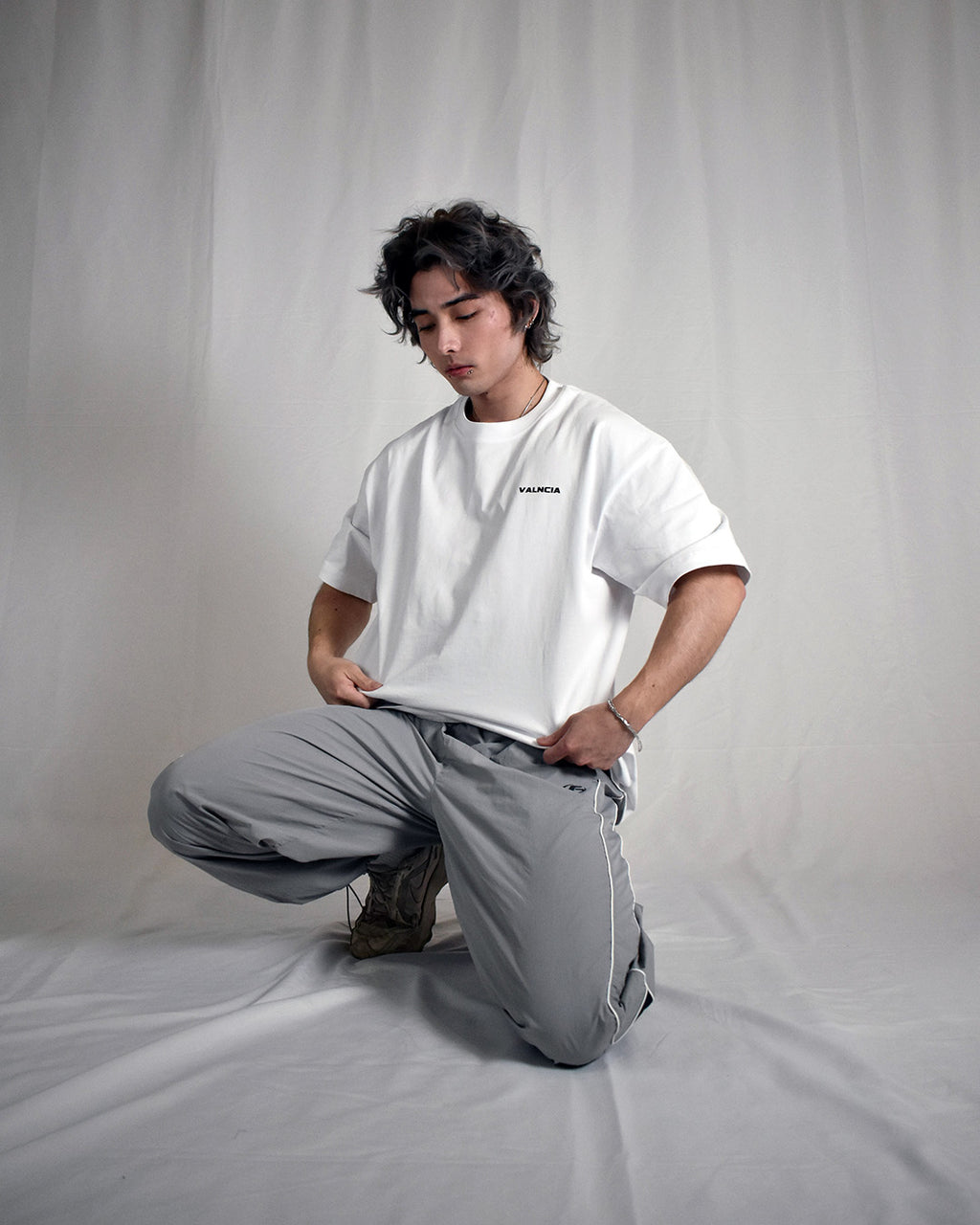 VALNCIA White Chrome Tee — “Constraint Unbounded X”