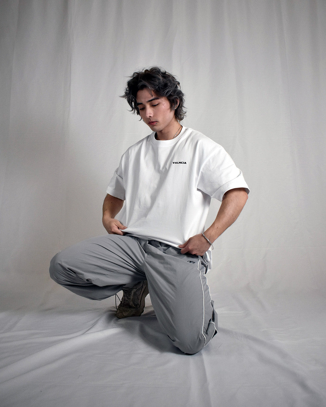 (Pre-Order) VALNCIA White Chrome Tee — “Constraint Unbounded X”