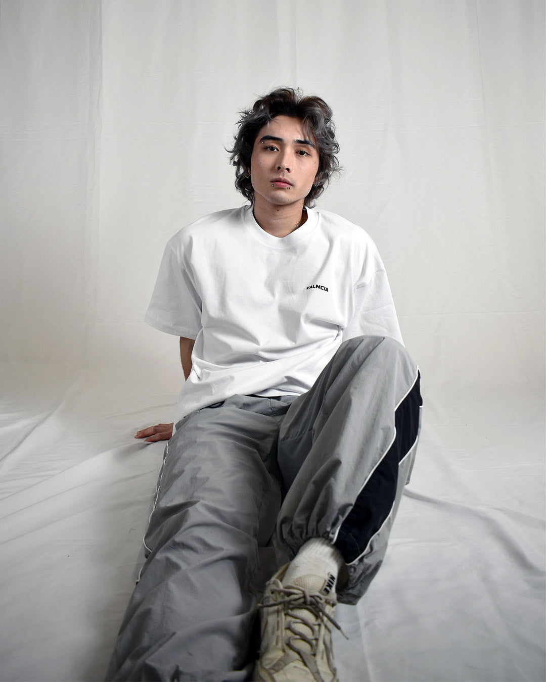 (Pre-Order) VALNCIA White Chrome Tee — “Constraint Unbounded X”