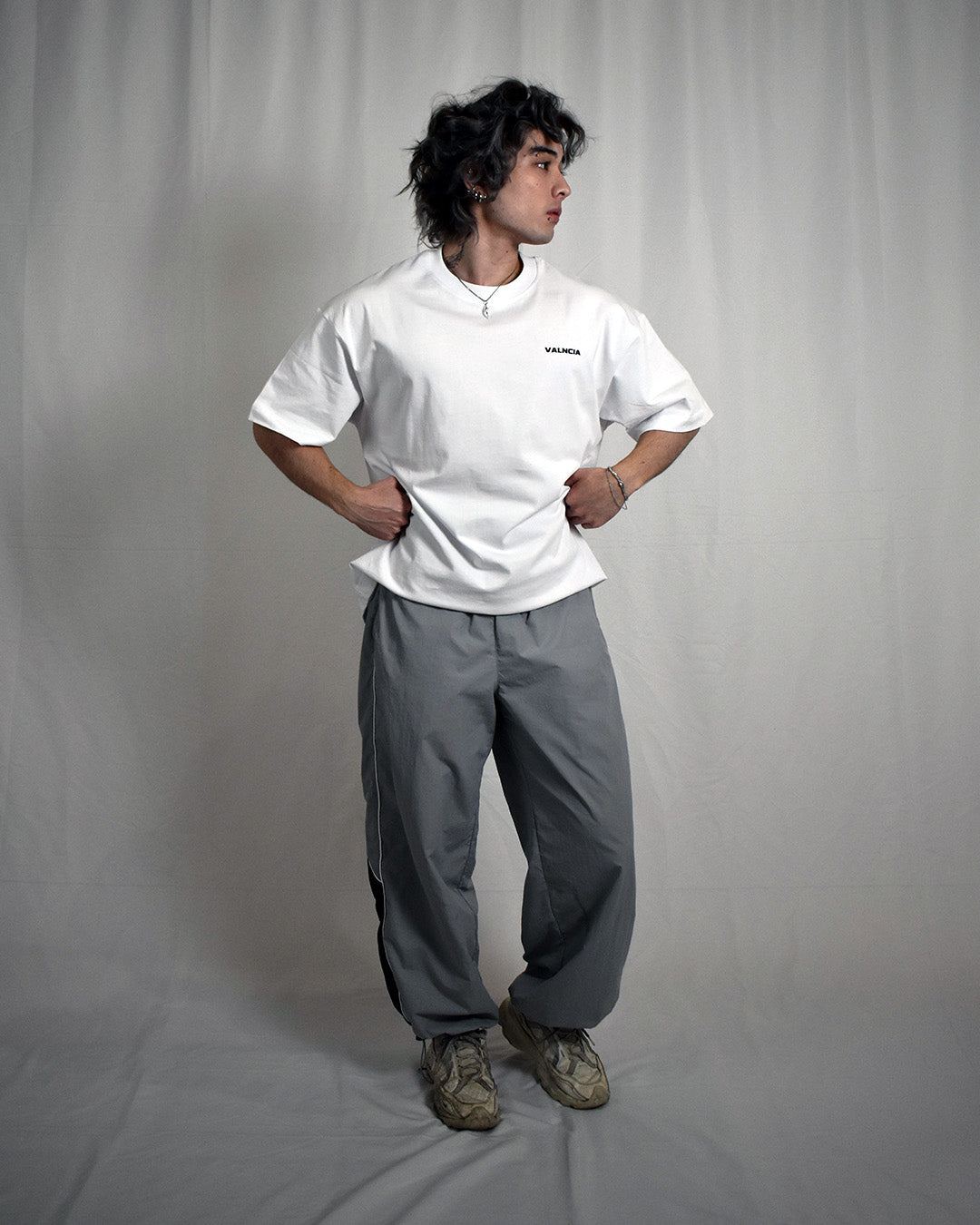 (Pre-Order) VALNCIA White Chrome Tee — “Flight"
