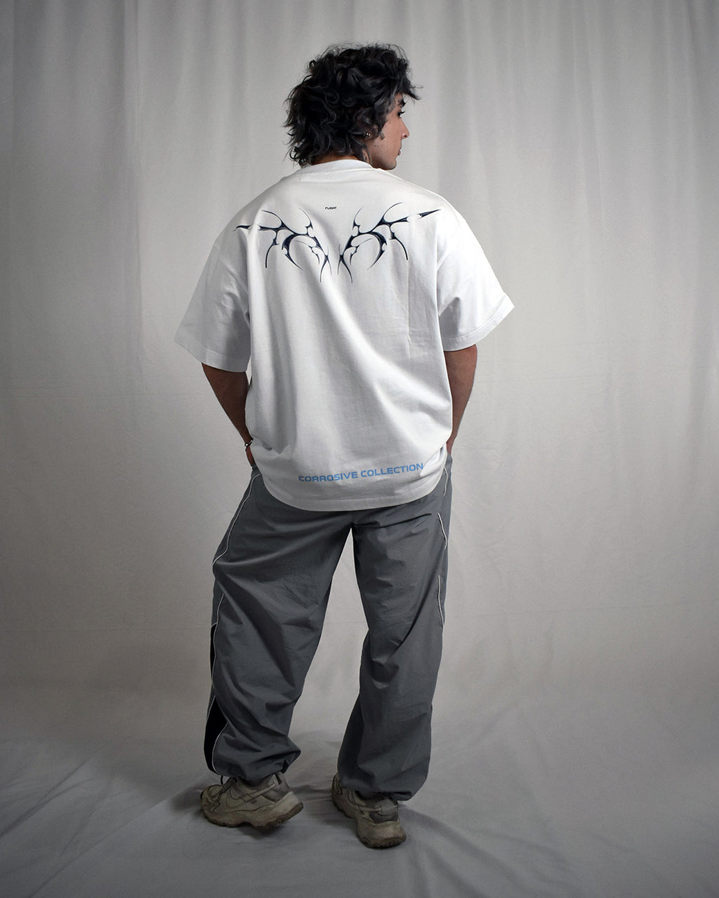 VALNCIA White Chrome Tee — “Flight"