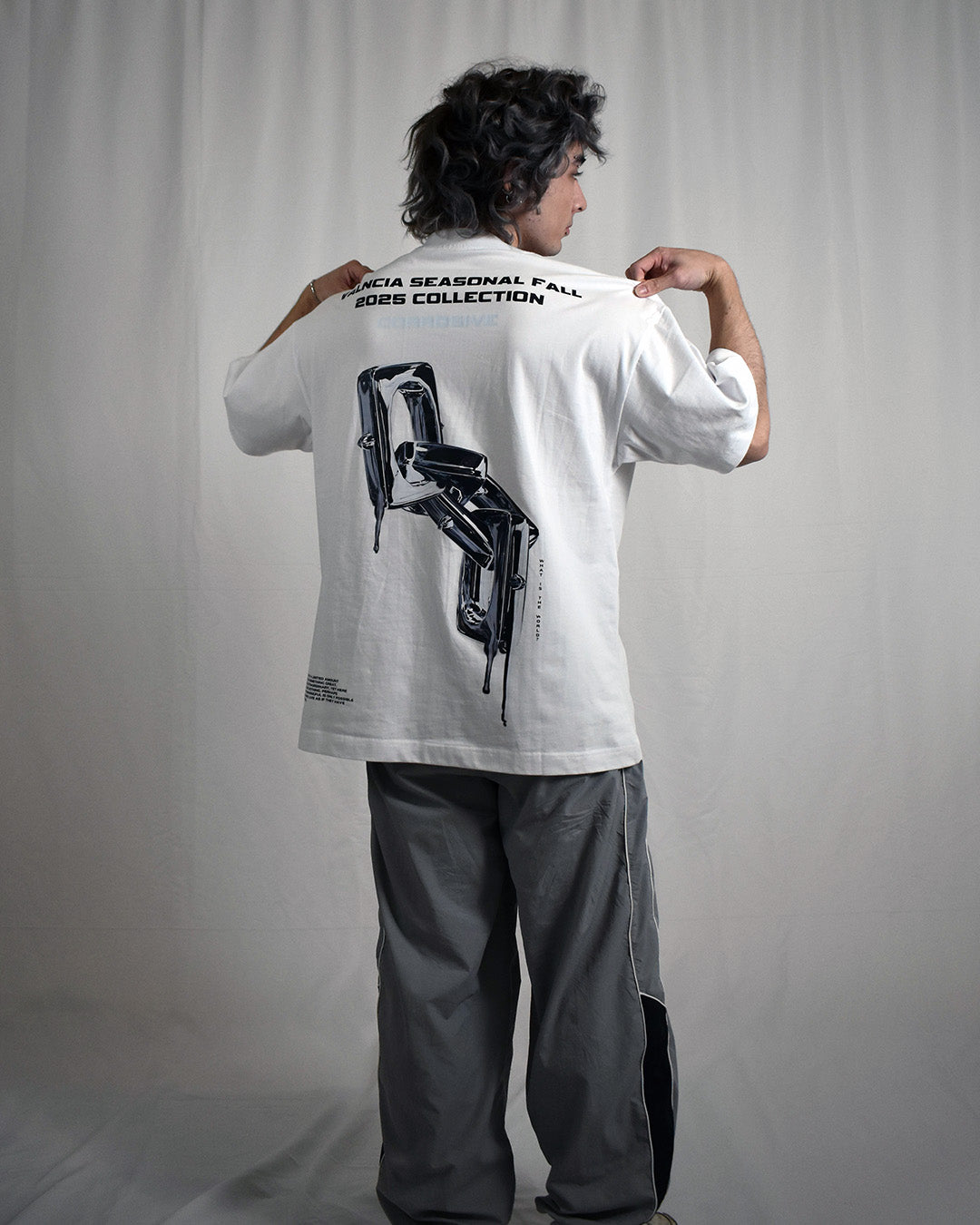 (Pre-Order) VALNCIA White Chrome Tee — “What is the World?"