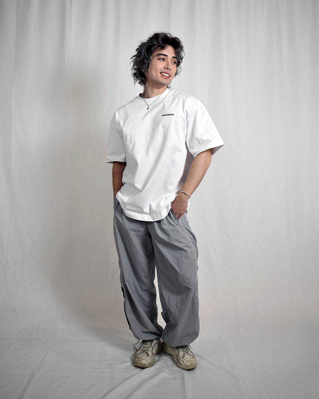 (Pre-Order) VALNCIA White Chrome Tee — “What is the World?"